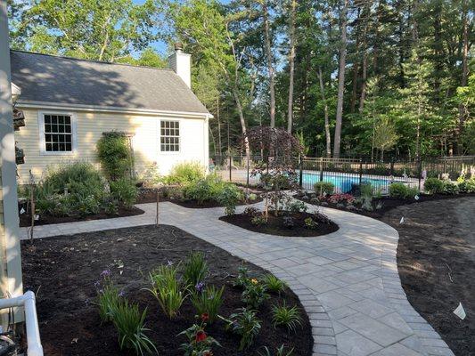 Walkway and pool area