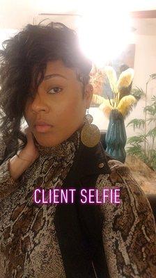 Beautiful client selfie