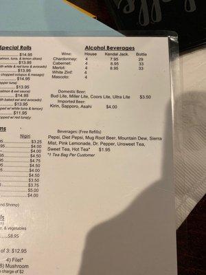 Alcohol beverages