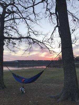 Best hammocking trees and sun set viewing in the park