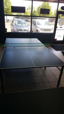 We now have a Ping Pong table in the front room so come down and play with some friends or challenge us for a shot at 10% off!