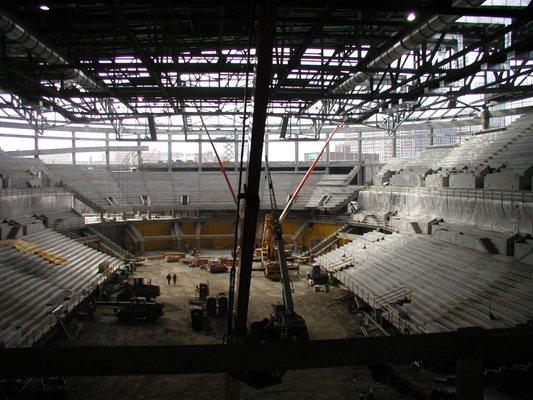 Construction Phase of San Antonio Spurs NBA Sports Arena Painting and Drywall Finishing by Pro-Spec Painting