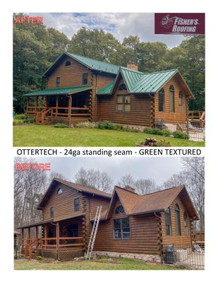 New 24ga standing seam roof in: GREEN TEXTURED