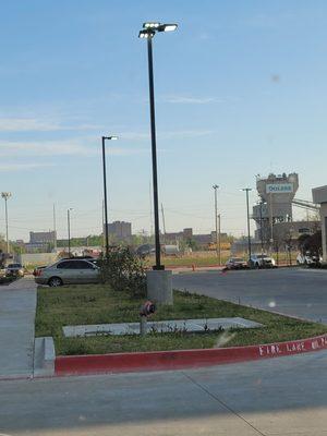 Industrial area behind hotel