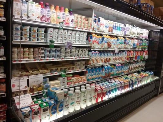 Great dairy section! They have a whole portion dedicated to non-GMO, organic and gluten-free options.