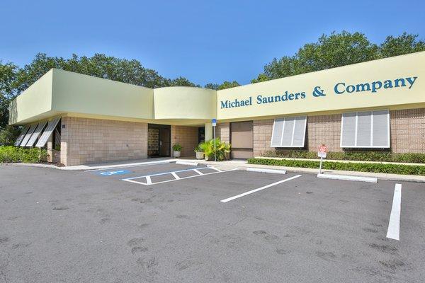 Entrance to Michael Saunders & Company's Siesta Key Office. Siesta Key Florida Real Estate, Homes, Condos, Lots, Title, and Mortgage.