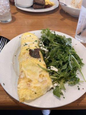 Beef carnitas omelette