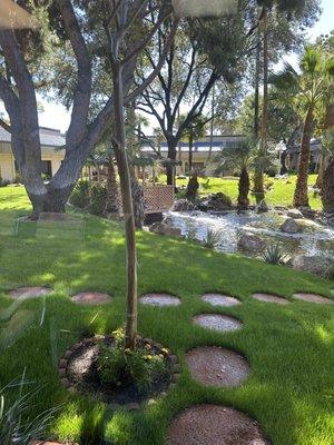 Outside courtyard