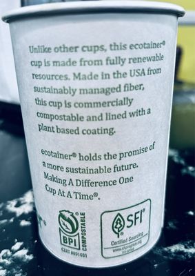 Renewable coffee cup