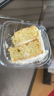 Coconut cake, took a bite out of it already!