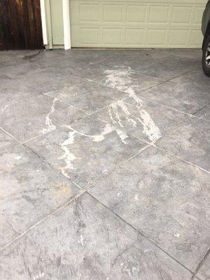 Driveway stain under seal