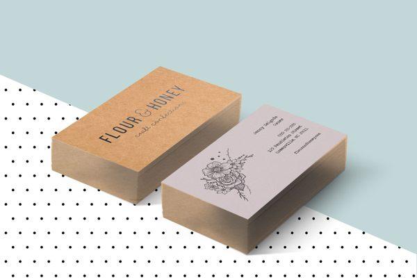 Business cards for Flour & Honey Patisserie