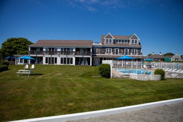 Main building and pool