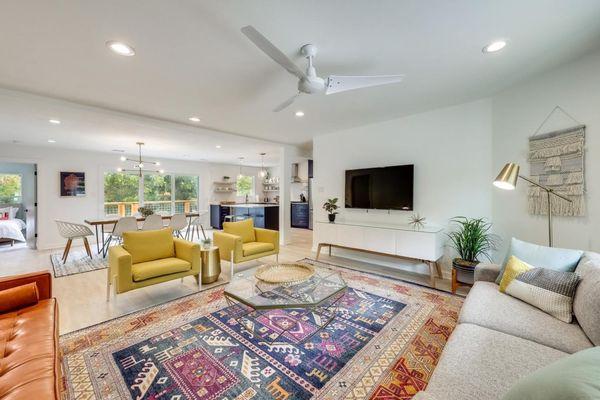 Our Travis Heights Treasure property is a hidden gem in the heart of Austin. Enjoy 5 bedrooms and a heated pool!