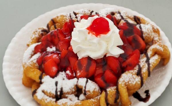 Strawberry Supreme Funnel Cake