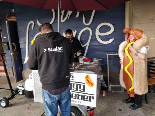 The Foggy Wiener hot dog cart