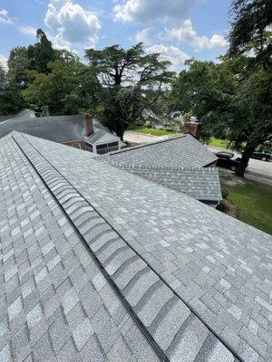 Complete re-roof project utilizing Certainteed Landmark shingles.