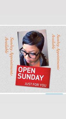 We are open on Sunday.