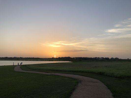 Sunset over the lake