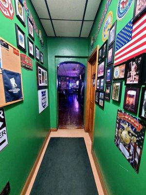 Hallway to Bathrooms and Patio