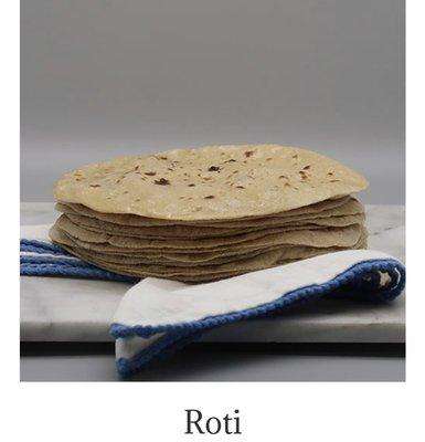 Whole wheat hand made Indian flat bread.