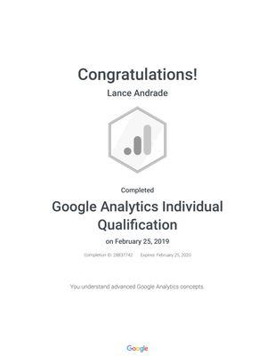 Google Analytics Certification