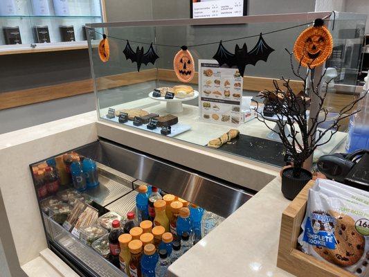 Festive Halloween decor and grab and go items