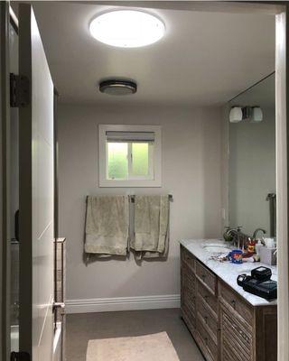 Guest Bathroom, 14" JustFrost Cover with Natural Lens