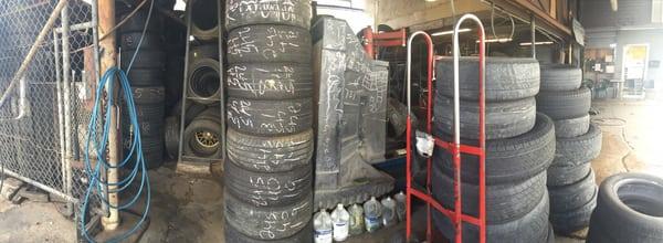 A million tires! Love this place! Eight dollars per patch