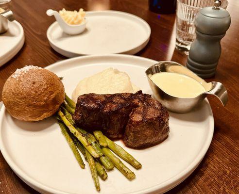 BON VIVANT FILET MIGNON (8oz.)/BÉARNAISE  WHIPPED POTATOES &  GRILLED ASPARAGUS LEWISTON, MAINE