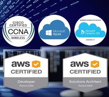 Cisco Wireless, AWS Cloud Certification, Security, Microsoft Server Management, Python Coding