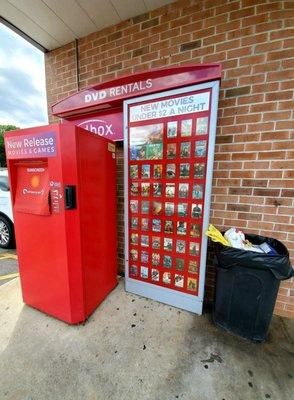 RedBox DVD rentals outside the DOLLAR GENERAL store in Woodbury, Georgia.