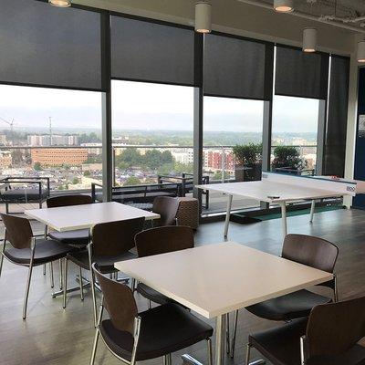 inside BDO's Charlotte office with a view