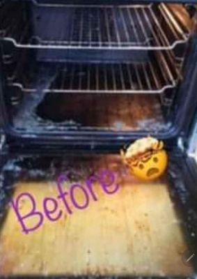 Oven before being cleaned