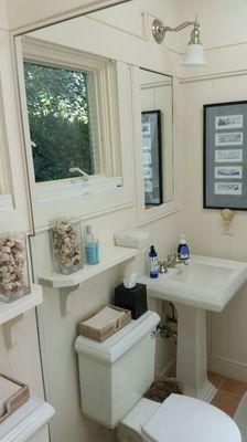 Custom mirror to template in bathroom area