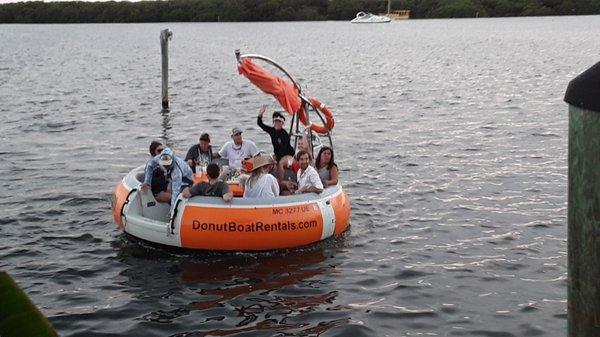 Cortez Donut Boat Rentals In West Cortez Florida near Bradenton and Anna Marie Island. Call us at 941-524-5721 to book your reservation.