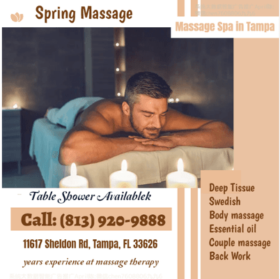 Swedish Massage is a type of massage therapy that uses long, smooth strokes to help relax the body...