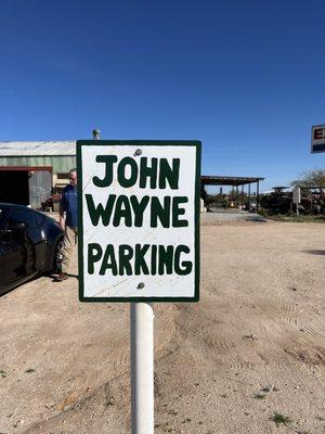 Parking spaces have famous people's names