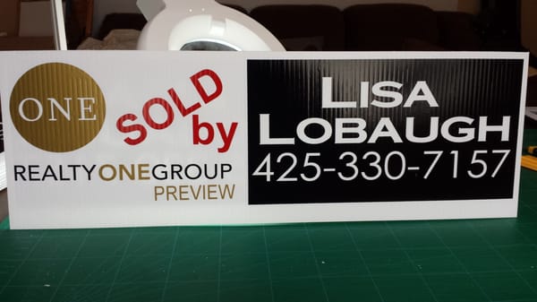 Various Real Estate signs....Directionals, SOLD and many more