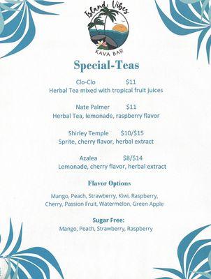 Specialty Menu