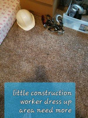 Little construction worker dressup for boys.