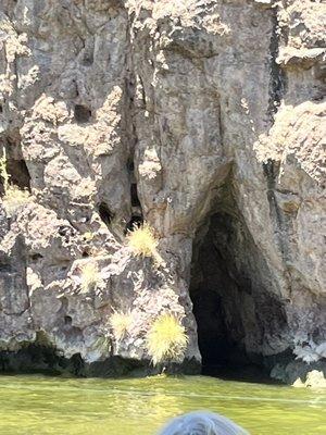 Cave on the side of a hillside on Lake Sajuaro