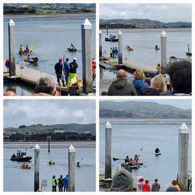 Wooden boat building challenge and race