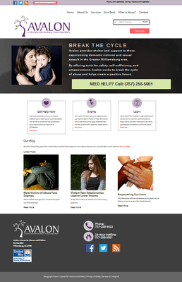 Avalon Center for Women and Children Web Development