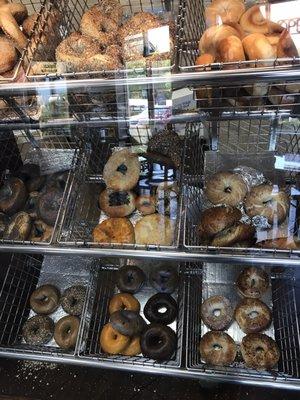 Small variety of bagels, but all look delicious !