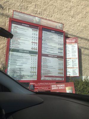 Drive Through Menu