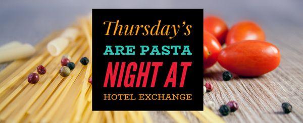 Thursday is pasta night! Join us for a a great  $17 with a bucket of 5 domestic beers or seltzer's &  heaping bowl of pasta and meatballs.