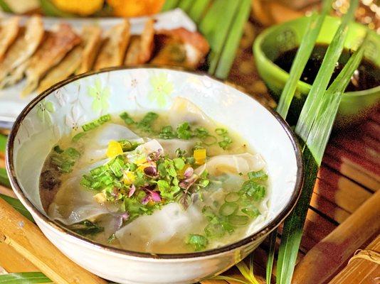 Vegetable Dumpling Ginger Soup