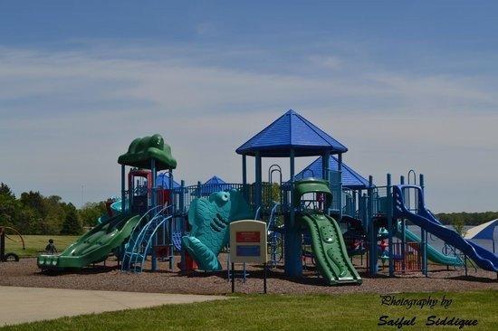 The play scape area at Blue Bell Beach