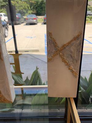 Gold cross art